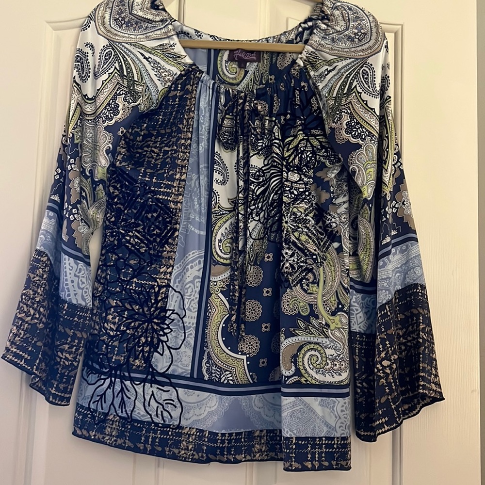 GUC Hale Bob Silk Peasant Blouse